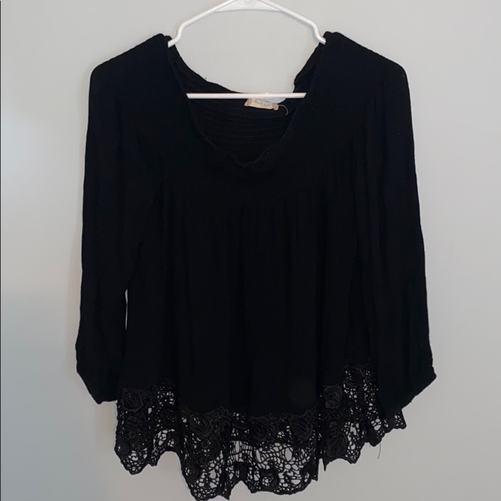 Altered State black off the shoulder long sleeve